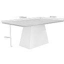 Ver imagem 2 de Mesa de Jantar Slim Retangular Tampo MDF/Vidro 120cm Pampulha New Moveis Leifer Freijó/Chumbo, Copo