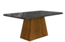 Ver imagem 1 de Mesa de Jantar Slim Retangular Tampo MDF/Vidro 120cm Pampulha New Moveis Leifer Freijó/Chumbo, Copo
