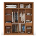 Ver imagem 3 de Guarda-roupa Casal Porto 2 Portas 2 Gavetas com Espelho Freijó/branco - Politorno