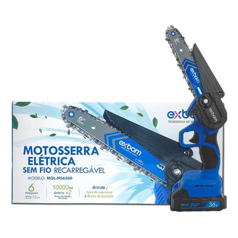Motosserra Portátil de 6 Polegadas com Bateria Recarregável