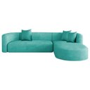 Ver imagem 2 de Sofá Modular Sala de Estar Decoração Luxo 265cm Lado Esquerdo Suede Celinne Luxuoso