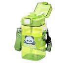 Ver imagem 1 de Squeeze Infantil Panda Alça e Canudo Verde 730ml - Quanhe