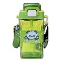 Ver imagem 3 de Squeeze Infantil Panda Alça e Canudo Verde 730ml - Quanhe