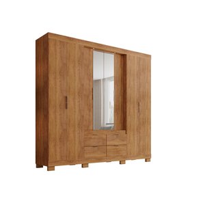 Guarda Roupa Londrina Roupeiro Casal 8 Portas 4 Gvts Cedro