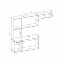 Ver imagem 4 de Armário de Cozinha com Balcão Compacta Suspensa Carol - Atacama Grafite - Aramoveis