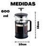 Cafeteira Prensa Francesa de Vidro 600 Ml - 7