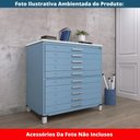 Ver imagem 2 de Mapoteca 10 Gavetas Pandin 120cm (larg) Inmetro Tampo Mdp Branco Estrutura e Gaveta em Aço Azul