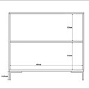 Ver imagem 5 de Balcão Aparador Refresh 90cm X 45,5cm com 2 Portas de Vidro e 2 Prateleiras para Sala de Estar Cor: