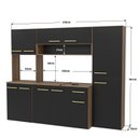 Ver imagem 4 de Cozinha Aura Completa Modulada 15mm Torre Quente Paneleiro - Nogal/preto