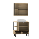 Ver imagem 4 de conjunto Banheiro Valença 80cm Armário Completo Gabinete Cuba Espelheira