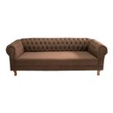 Ver imagem 1 de Sofá Chesterfield Duque 3 lugares 1,80 - Suede Marrom / sala de estar, recepção, barbearia