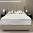 Ver imagem 6 de Cama com Cabeceira Almofadada Módena Linho Bege Rbl Casal 1,40 X 1,90