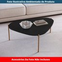 Ver imagem 4 de Mesa de Centro Orgânica Artesano 77 Cm (largura) em Mdp Nero (preto) e Pés em Aço Dourado
