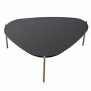 Ver imagem 2 de Mesa de Centro Orgânica Artesano 77 Cm (largura) em Mdp Nero (preto) e Pés em Aço Dourado