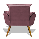Ver imagem 3 de Poltrona Cadeira Decorativa Opala - Veludo Rose