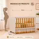Ver imagem 4 de Berço 3 em 1 para Colchão 130x 70cm 100% MDF Katatau Areia Savana