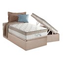 Ver imagem 1 de Cama Box Baú Solteiro: Colchão Molas Ensacadas Anjos MasterPocket King Best Clean + Base CRC Suede C