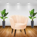 Ver imagem 4 de Kit Duas Poltronas Pétalas em Sued Premium Bege