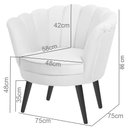 Ver imagem 5 de Kit Duas Poltronas Pétalas em Sued Premium Bege