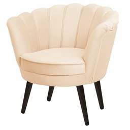 Kit Duas Poltronas Pétalas em Sued Premium Bege - 2 Kit Duas Poltronas Pétalas em Sued Premium Bege - 2