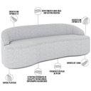 Ver imagem 4 de Sofá 4 Lugares Curvo Sala de Estar Living Lótus D02 Linho Cinza 260 cm D-315 - Lyam Decor