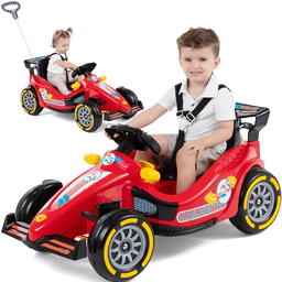 Carrinho de Passeio e Pedal Infantil Calesita F25 Vermelho - 1