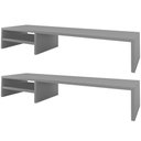 Ver imagem 1 de Kit 02 Suportes Para Monitor Stand Home Office Lap 90 cm L03 Cinza - Lyam Lyam Decor