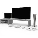 Ver imagem 4 de Kit 02 Suportes Para Monitor Stand Home Office Lap 90 cm L03 Cinza - Lyam Lyam Decor