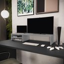 Ver imagem 3 de Kit 02 Suportes Para Monitor Stand Home Office Lap 90 cm L03 Cinza - Lyam Lyam Decor