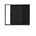 Ver imagem 2 de Veneziana 3 Folhas Aluminio Preto 1,20x1,50 Linha 18 Modular