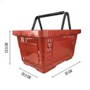 Ver imagem 2 de Cesta de Compras Plástica 16l - Vermelha - Plastex