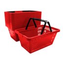 Ver imagem 3 de Cesta de Compras Plástica 16l - Vermelha - Plastex