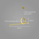 Ver imagem 3 de Pendente Profillo 40W LED Dourado 3000k OR1502 Orluce ST2689