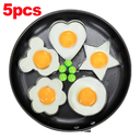 Ver mais imagens de Kit Forma Modeladora em Aço Inox para Ovo Frito, Panqueca, Omelete - 5 Pçs