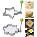 Ver imagem 3 de Kit Forma Modeladora em Aço Inox para Ovo Frito, Panqueca, Omelete - 5 Pçs