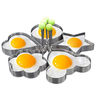 Kit Forma Modeladora em Aço Inox para Ovo Frito, Panqueca, Omelete - 5 Pçs - 1