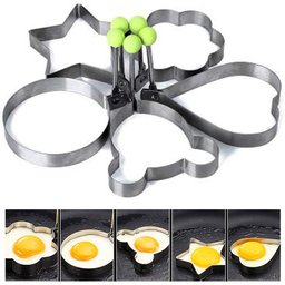 Kit Forma Modeladora em Aço Inox para Ovo Frito, Panqueca, Omelete - 5 Pçs - 2
