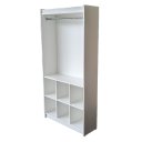 Ver imagem 2 de Cabideiro com Nicho Inferior 100% Mdf Branco - Suprema Móveis