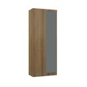 Ver imagem 1 de Guarda Roupa de Canto Reto Modulado 1 Porta 90cm Veneza Luciane Avelã Pf/cinza Supremo Pf