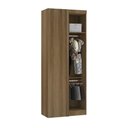 Ver imagem 2 de Guarda Roupa de Canto Reto Modulado 1 Porta 90cm Veneza Luciane Avelã Pf/cinza Supremo Pf