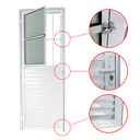 Ver imagem 2 de Porta de Sala Alumínio 80 D.L25 V.Boreal Branco Brimak