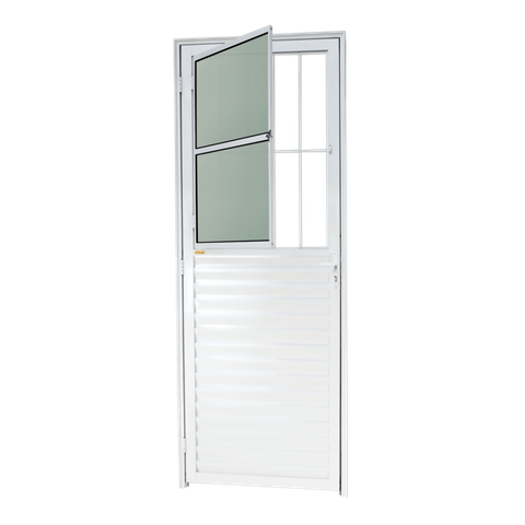 Porta de Sala Alumínio 80 D.L25 V.Boreal Branco Brimak