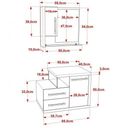 Ver imagem 3 de Conjunto para Banheiro Gabinete com Cuba RT41 e Espelheira Legno 650W Branco/c/Preto Onix