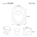 Ver imagem 3 de Tampa de Vaso Sanitário com Amortecedor Studio Creme (Bege) para bacia Deca