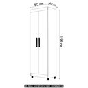 Ver imagem 3 de Armário Multiuso 60cm com 2 Portas Aline Imbuia V02 - Mpozenato