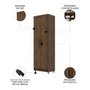 Ver imagem 2 de Armário Multiuso 60cm com 2 Portas Aline Imbuia V02 - Mpozenato