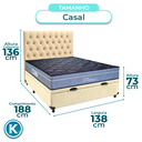Ver imagem 3 de Kit Cama Box Bau + Cabeceira + Colchão Casal Molas Ensacadas - Petrus - Paropas
