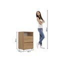 Ver imagem 7 de Mesa de Cabeceira 2 Gavetas 48x68cm Condessa Yescasa Marrom/Capuccino