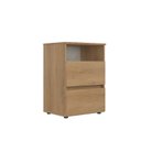 Ver mais imagens de Mesa de Cabeceira 2 Gavetas 48x68cm Condessa Yescasa Marrom/Capuccino