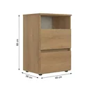 Ver imagem 3 de Mesa de Cabeceira 2 Gavetas 48x68cm Condessa Yescasa Marrom/Capuccino